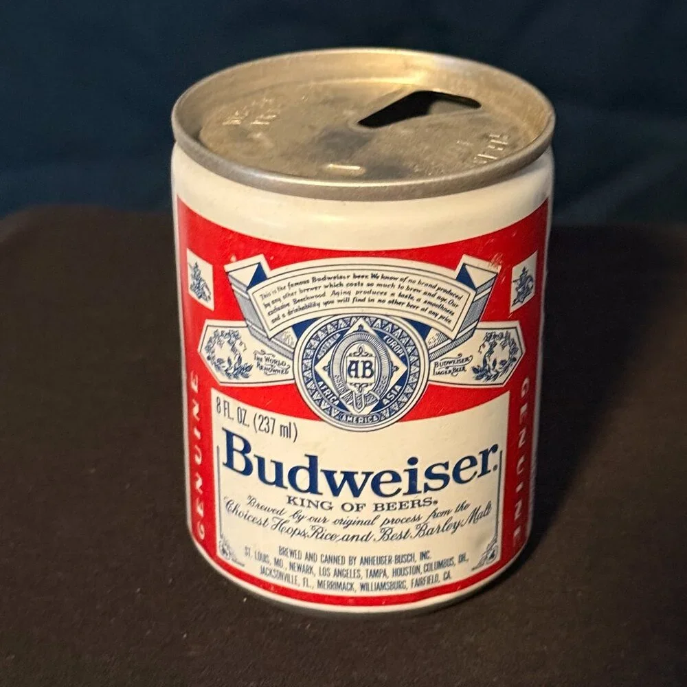 Budweiser Vintage beer can - 8oz